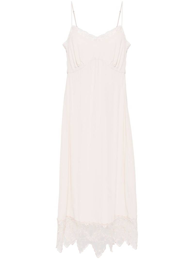 Simone Rocha lace-trim slip dress - Neutrals von Simone Rocha