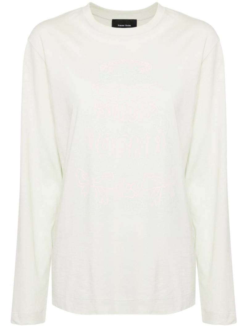 Simone Rocha logo-print cotton T-shirt - Green von Simone Rocha