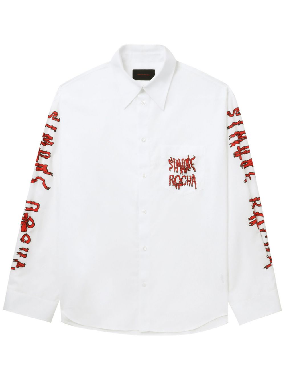 Simone Rocha logo-print shirt - White von Simone Rocha