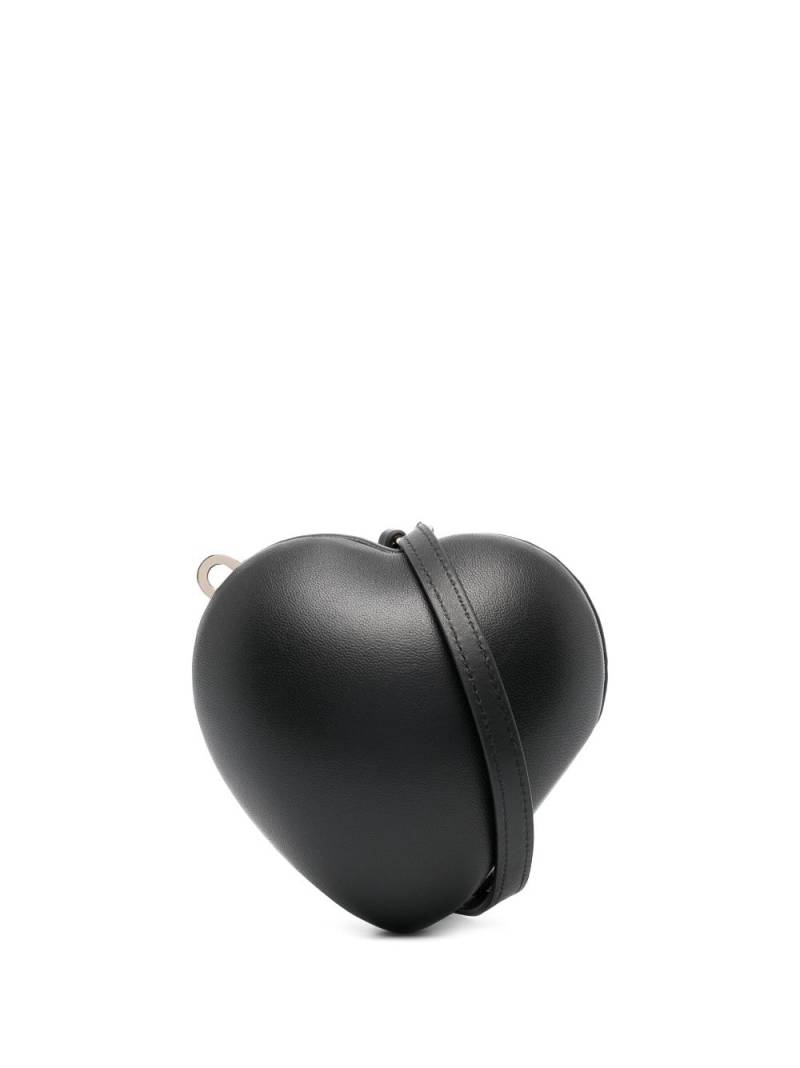 Simone Rocha Micro Heart leather clutch - Black von Simone Rocha