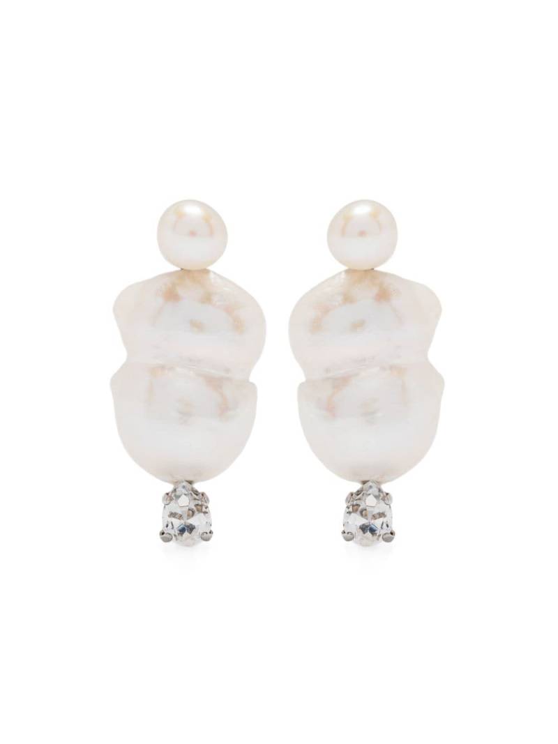 Simone Rocha pearl-detail drop earrings - White von Simone Rocha