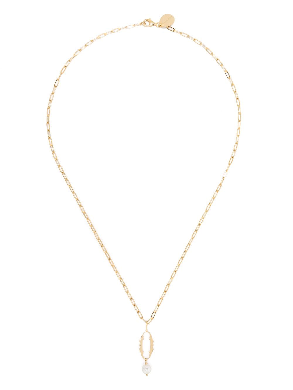 Simone Rocha pearl-embellished 0 letter necklace - Gold von Simone Rocha