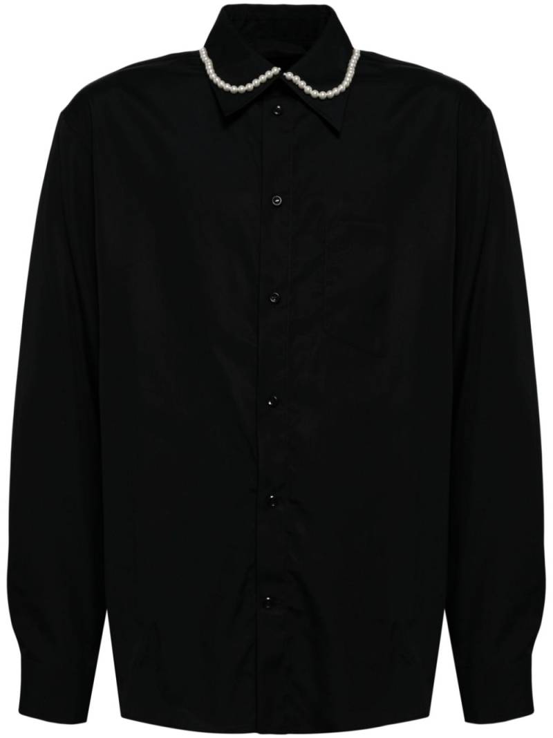 Simone Rocha pearl-embellished poplin shirt - Black von Simone Rocha