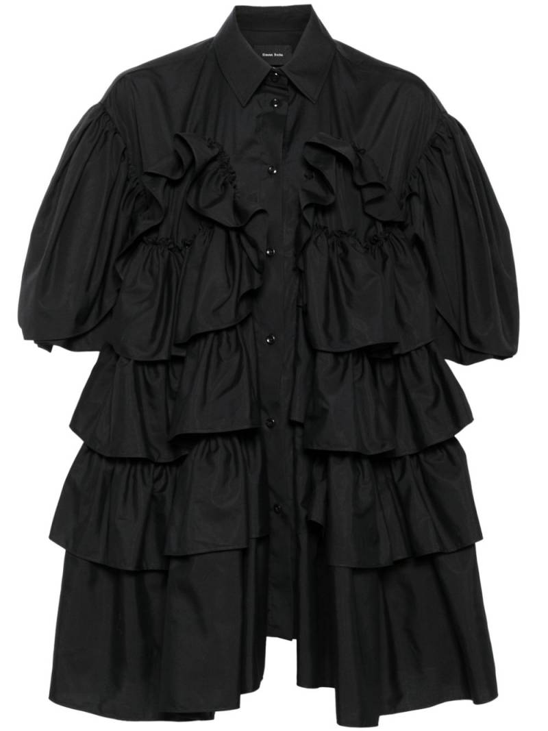 Simone Rocha petal sleeve frill shirt - Black von Simone Rocha