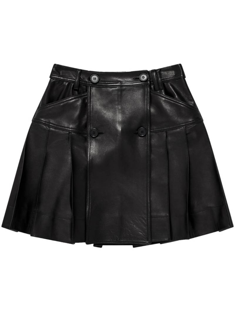 Simone Rocha pleated leather miniskirt - Black von Simone Rocha