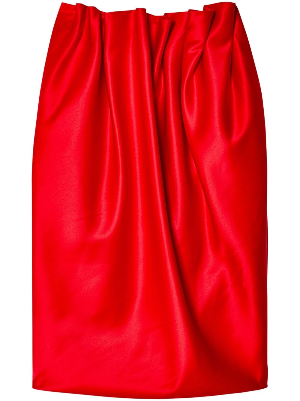 Simone Rocha pleated satin pencil skirt - Red von Simone Rocha