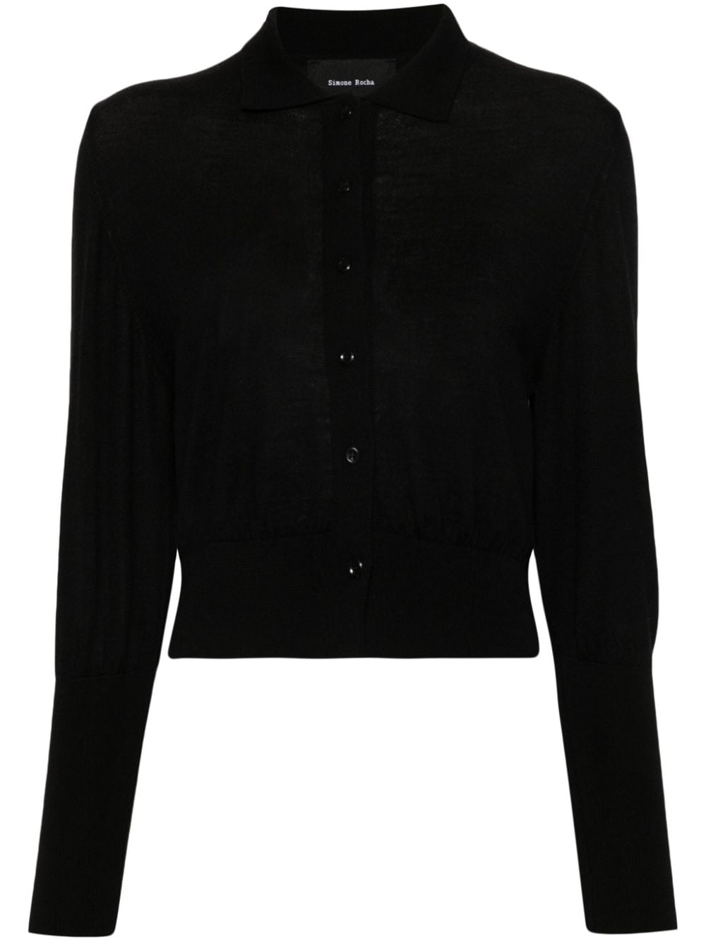 Simone Rocha polo-collar cardigan - Black von Simone Rocha