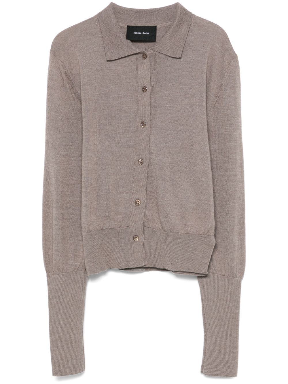 Simone Rocha polo-collar cardigan - Grey von Simone Rocha