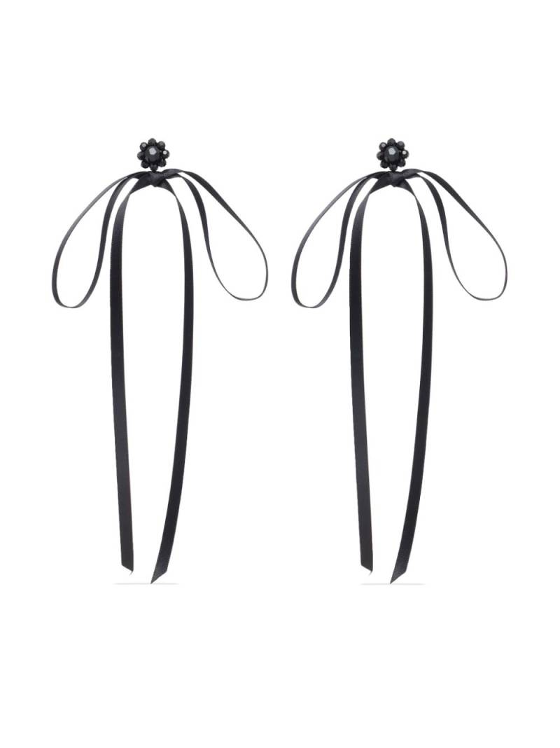 Simone Rocha ribbon-bow earrings - Black von Simone Rocha