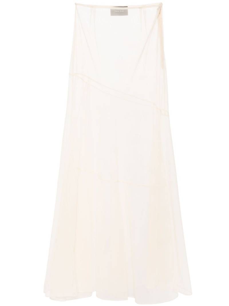 Simone Rocha sheer bias cut maxi skirt - Neutrals von Simone Rocha