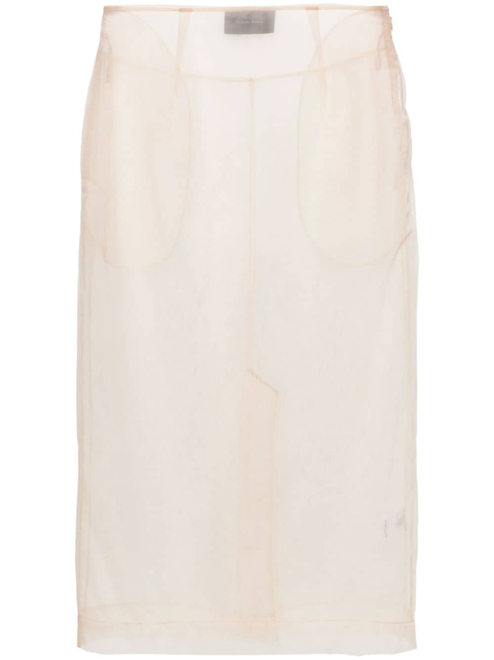 Simone Rocha sheer midi skirt - Neutrals von Simone Rocha