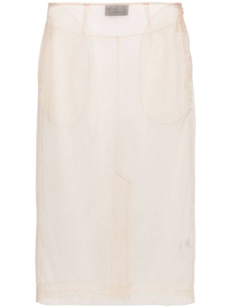 Simone Rocha sheer midi skirt - Neutrals von Simone Rocha