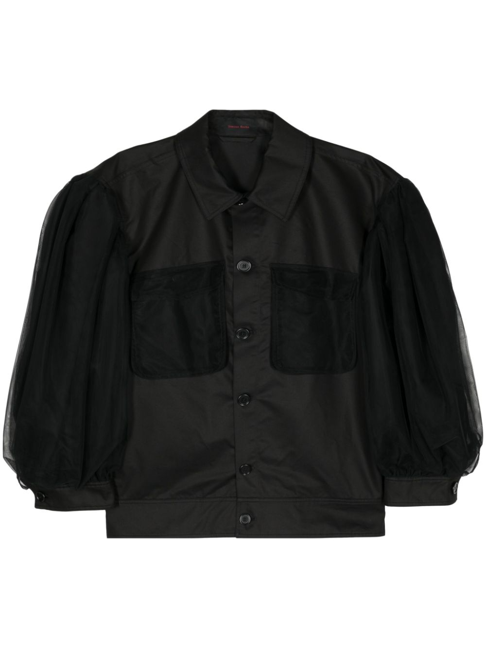 Simone Rocha sheer-overlay bomber jacket - Black von Simone Rocha