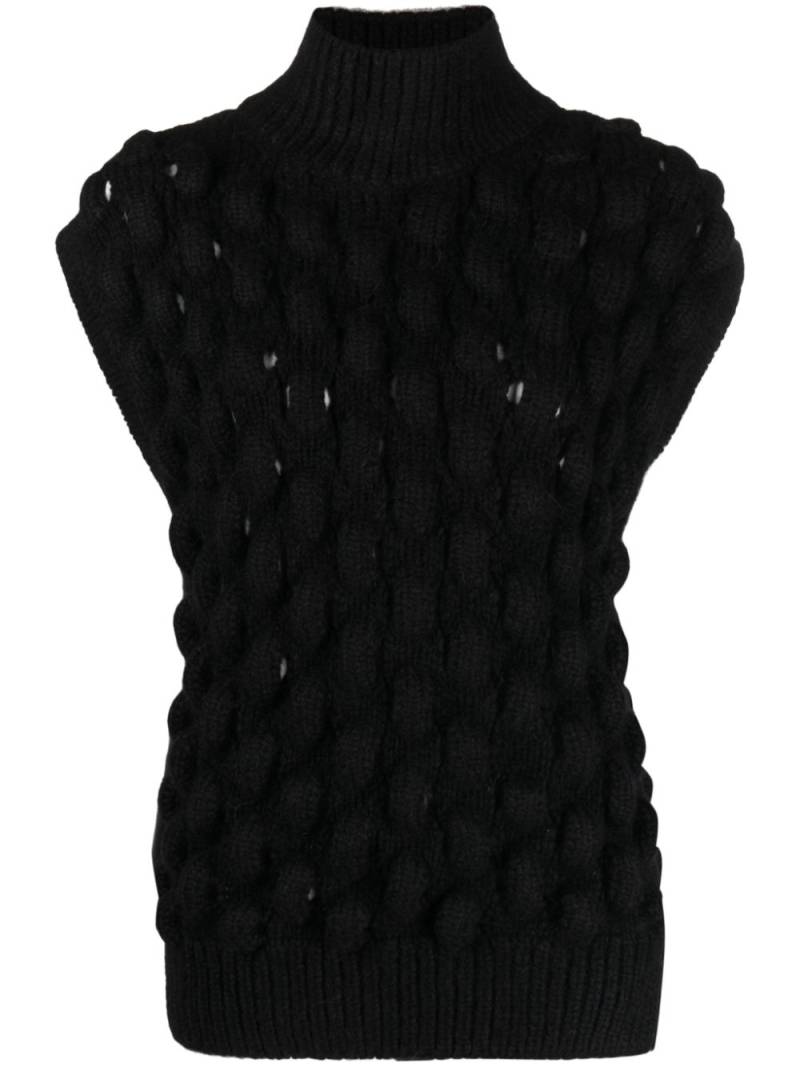 Simone Rocha sleeveless turtleneck jumper - Black von Simone Rocha