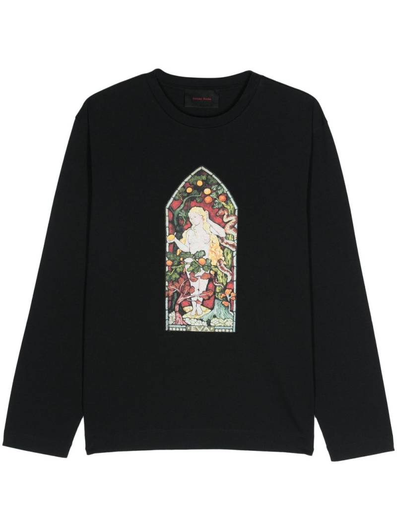 Simone Rocha stained glass-print cotton T-shirt - Black von Simone Rocha