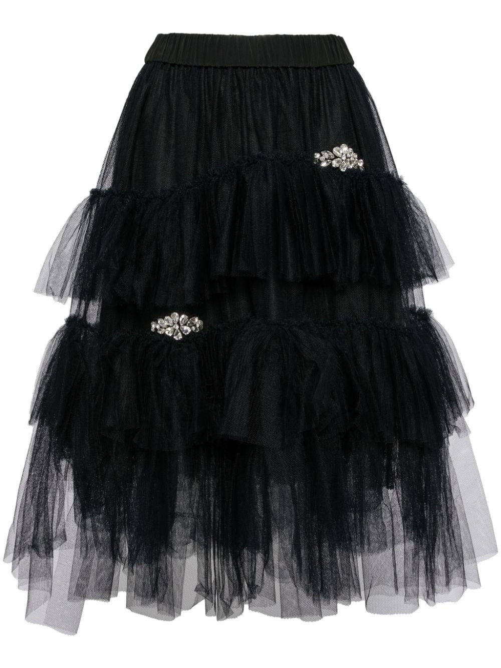 Simone Rocha tiered tulle skirt - Black von Simone Rocha