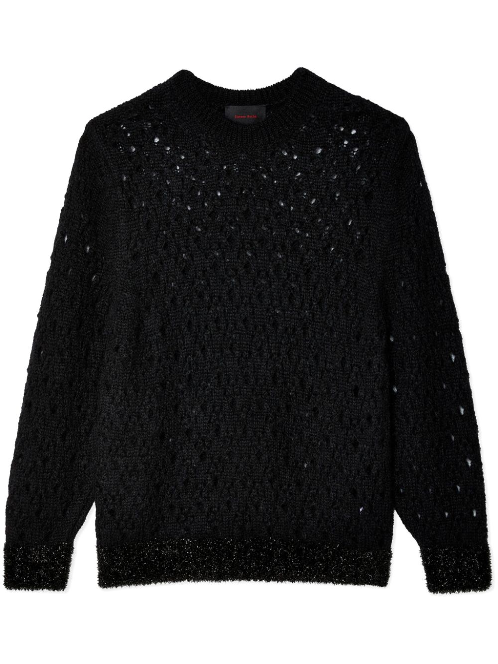 Simone Rocha tinsel-trim open-knit jumper - Black von Simone Rocha