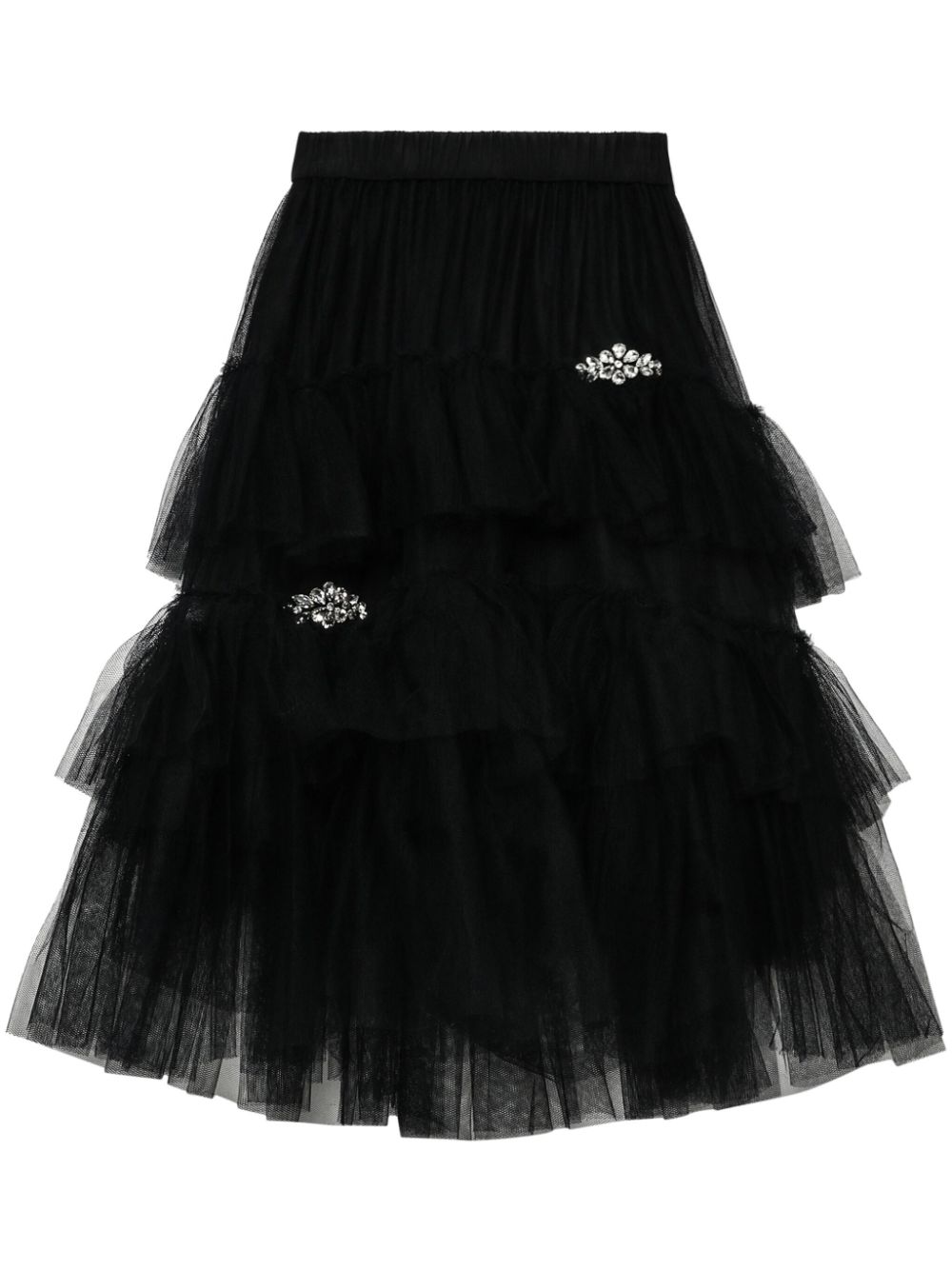 Simone Rocha tulle tiered skirt - Black von Simone Rocha