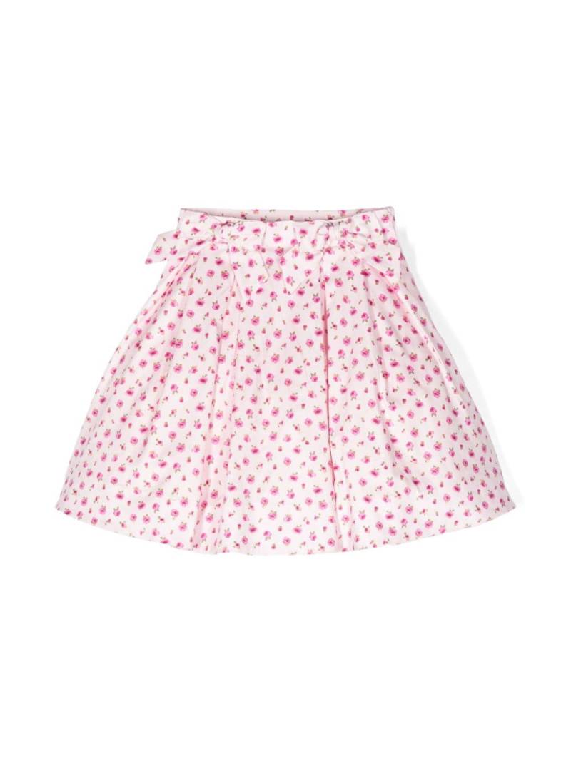 Simonetta bow-detail floral-print skirt - Pink von Simonetta