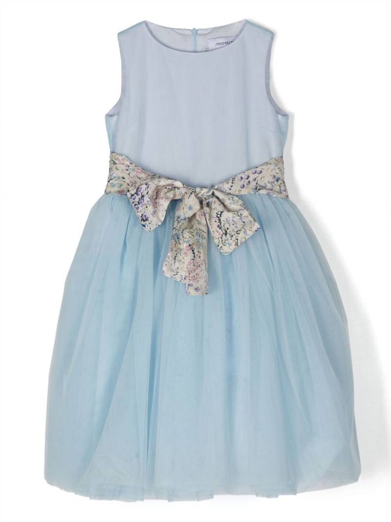 Simonetta bow-detail tulle dress - Blue von Simonetta