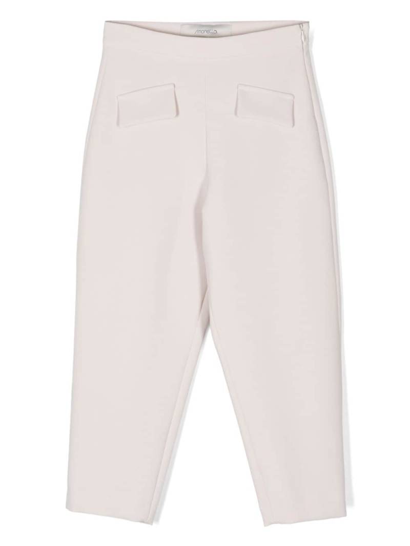 Simonetta crepe trousers - Neutrals von Simonetta