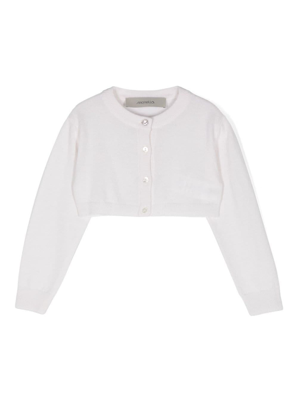 Simonetta cropped cashmere cardigan - White von Simonetta