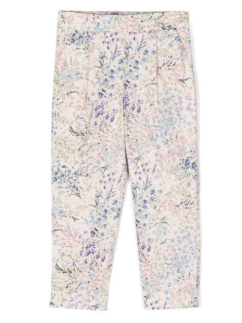 Simonetta ditsy floral print trousers - White von Simonetta