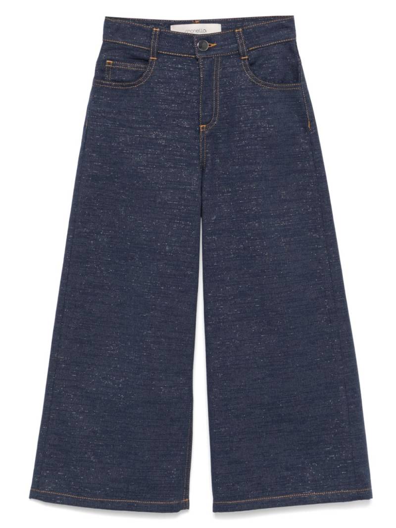 Simonetta lurex trousers - Blue von Simonetta