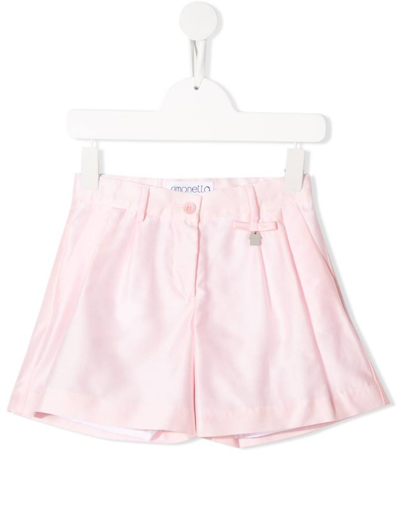 Simonetta pleated detail high-waisted shorts - Pink von Simonetta