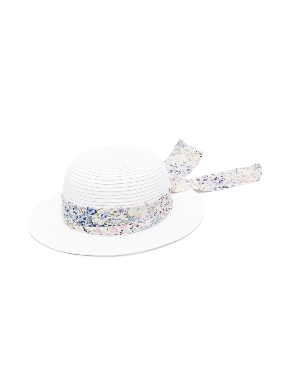 Simonetta ribbon-trim sun hat - White von Simonetta