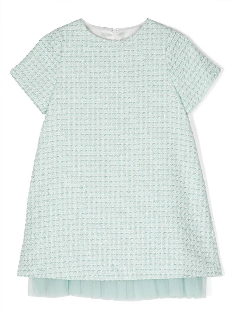 Simonetta short-sleeve tweed dress - Green von Simonetta