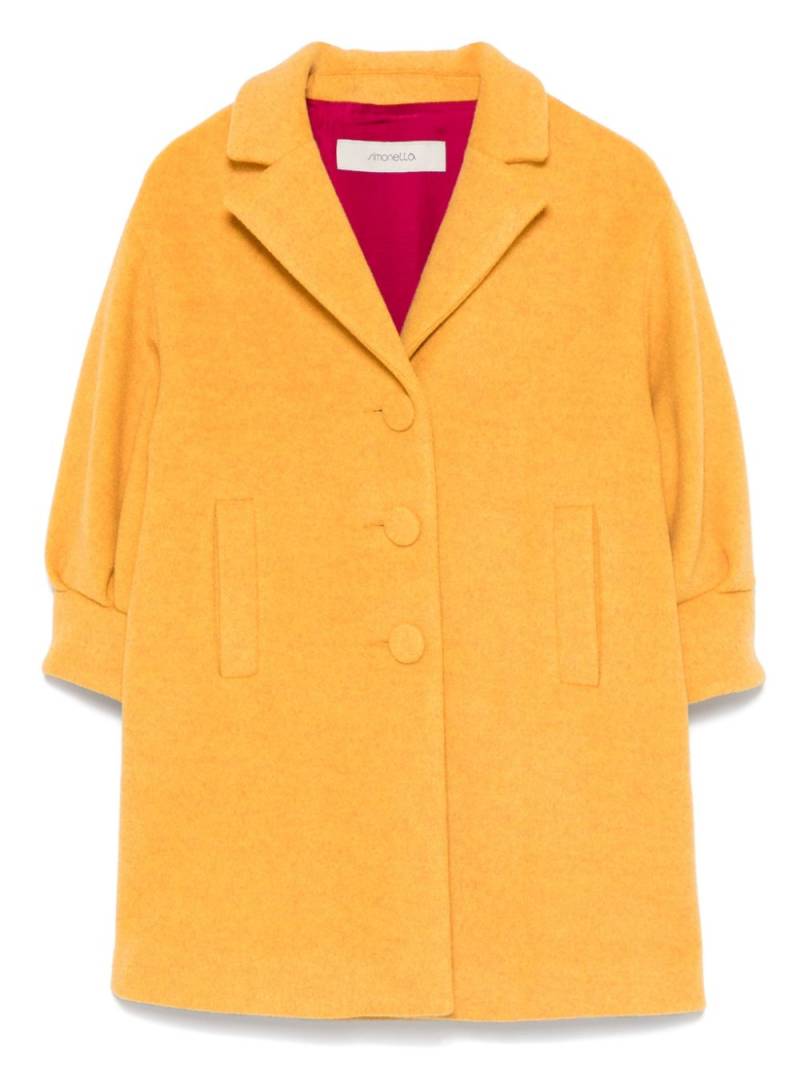 Simonetta single-breasted coat - Yellow von Simonetta