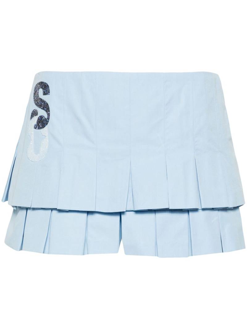 Sinead O'Dwyer Ra-Ra pleated skort - Blue von Sinead O'Dwyer