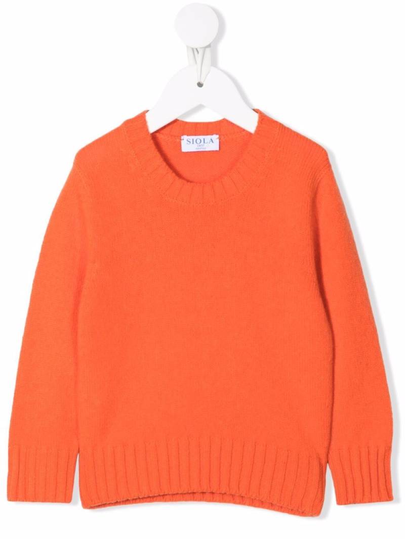 Siola V-neck knitted jumper - Orange von Siola