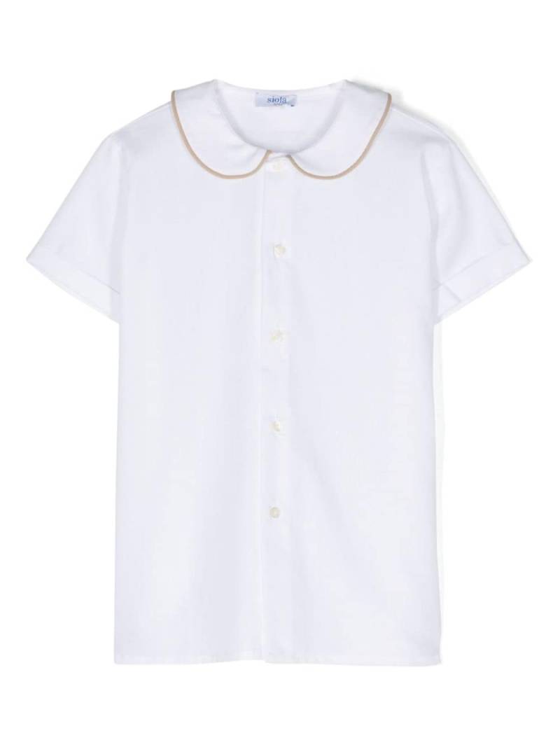 Siola contrasting-trim cotton shirt - White von Siola