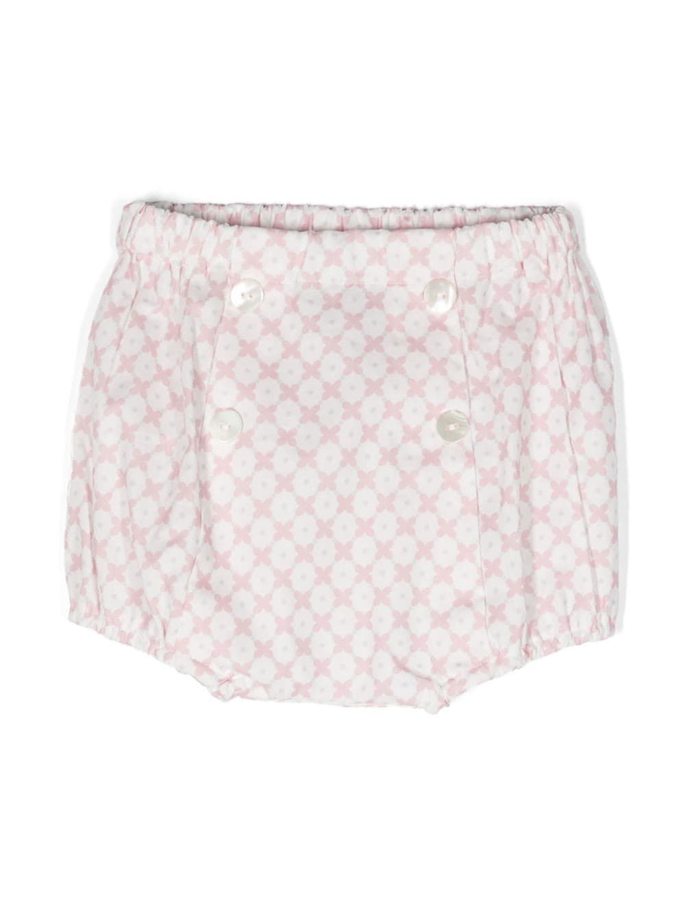 Siola double-breasted floral-print shorts - White von Siola