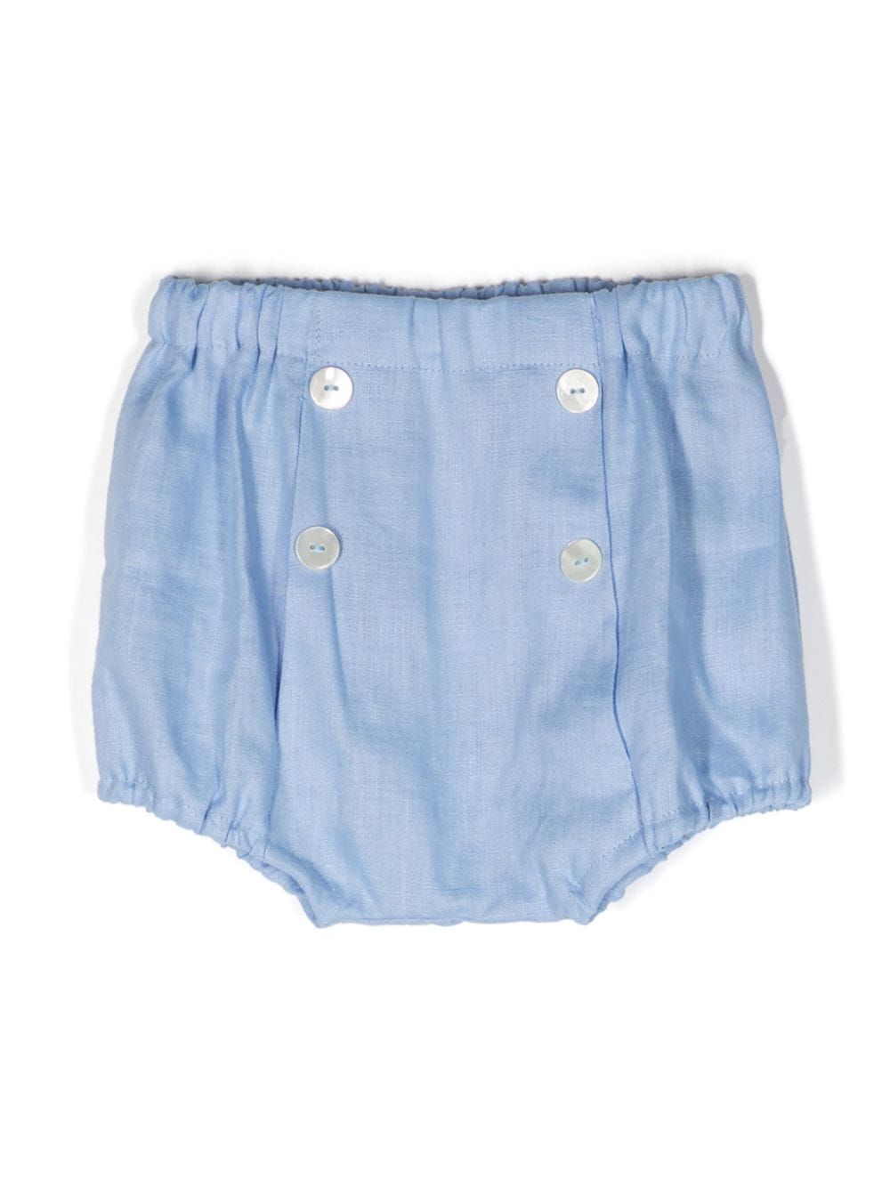 Siola double-breasted linen shorts - Blue von Siola