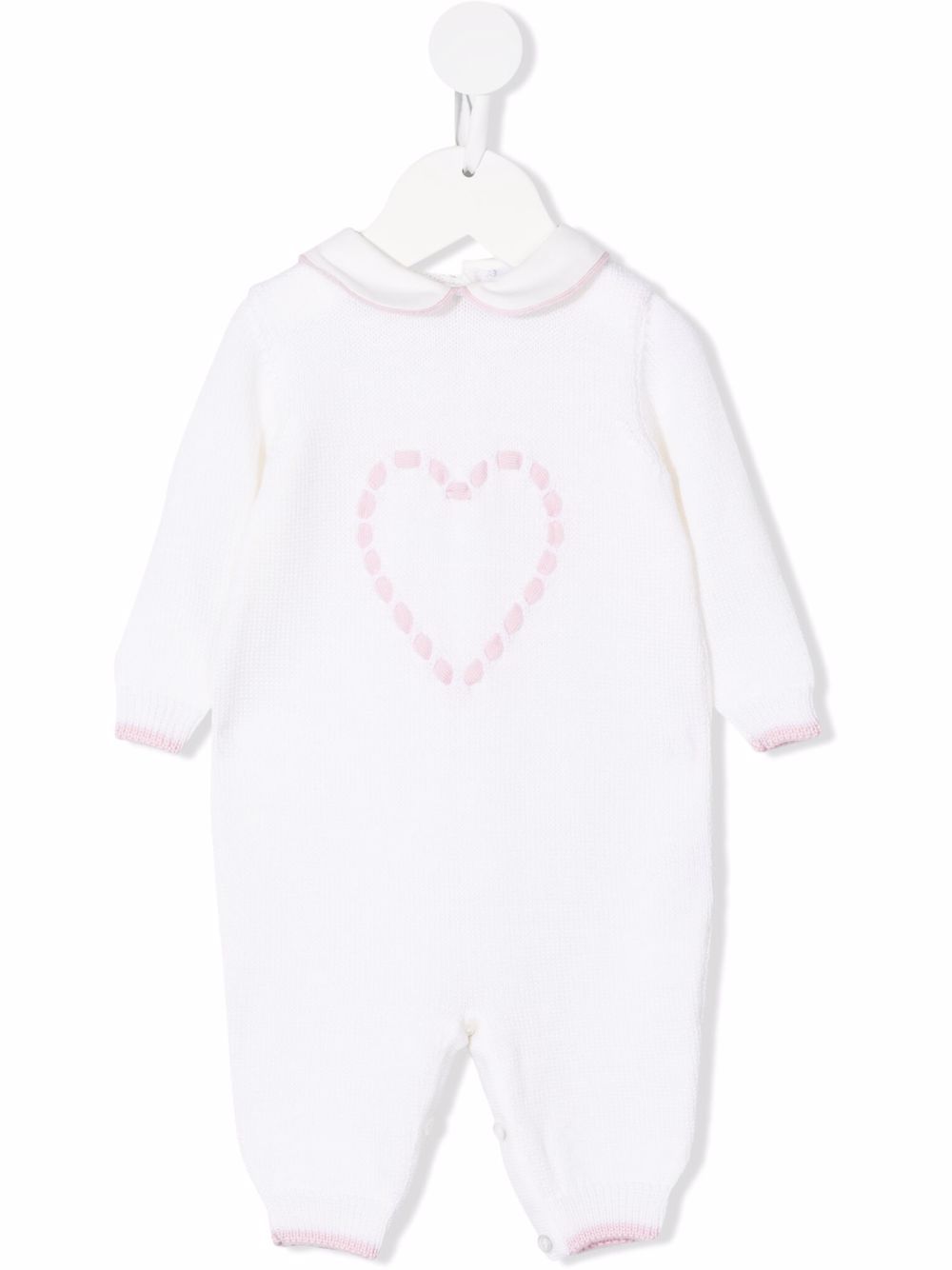 Siola heart embroidered-logo rompers - Neutrals von Siola