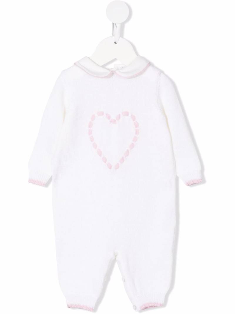 Siola heart embroidered-logo rompers - Neutrals von Siola