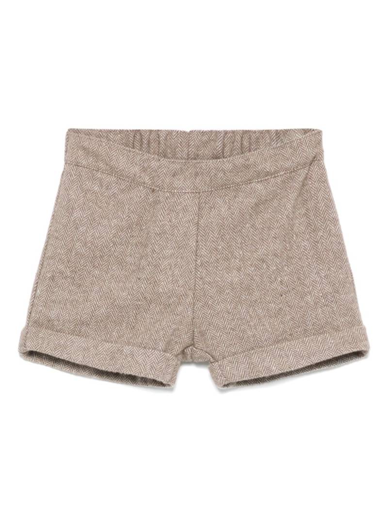 Siola herringbone-pattern shorts - Brown von Siola