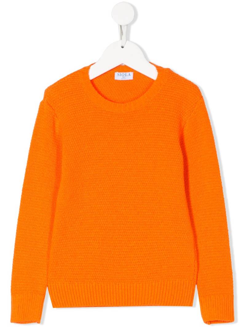 Siola knitted crew-neck jumper - Orange von Siola