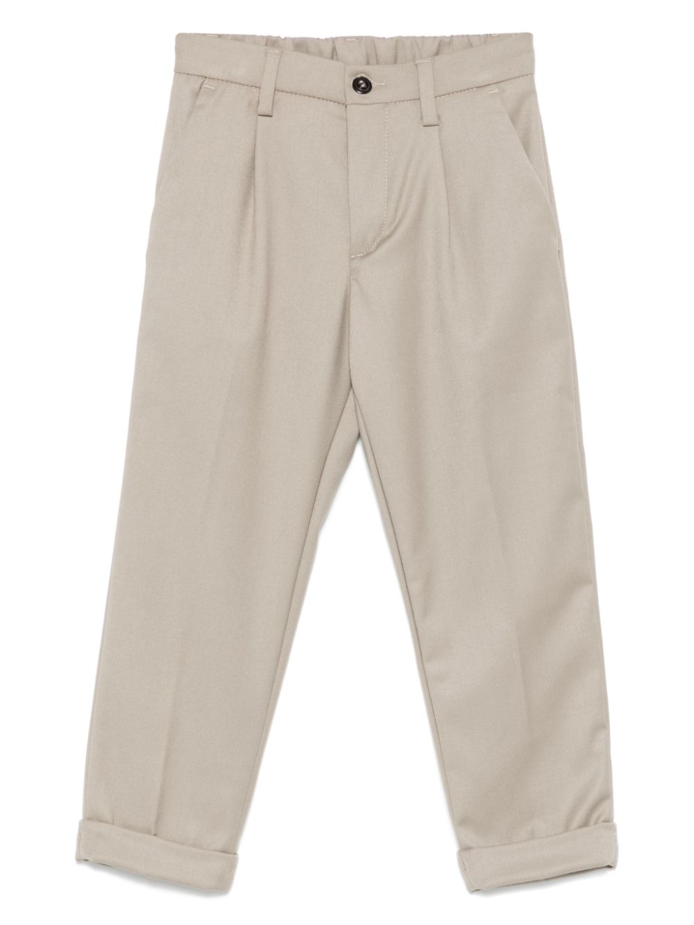 Siola pleat-detail trousers - Green von Siola