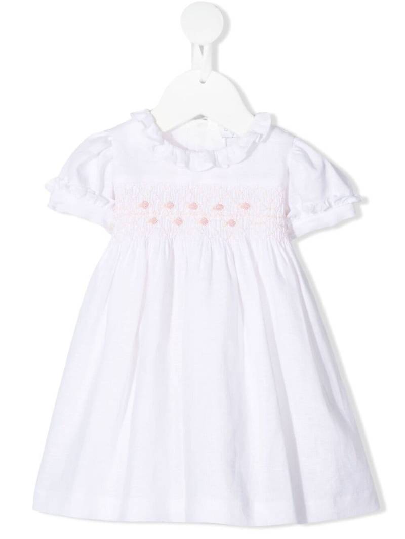 Siola ruffled-collar smocked dress - White von Siola