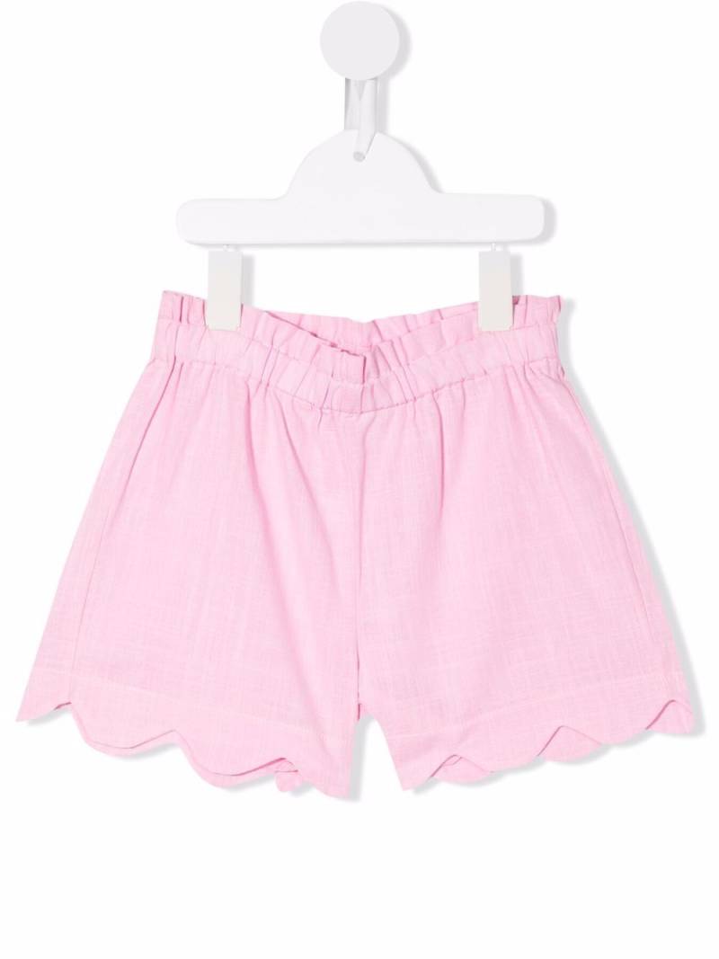 Siola scalloped cotton shorts - Pink von Siola