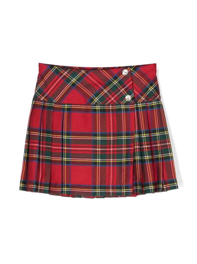 Siola tartan-print pleated skirt - Red von Siola