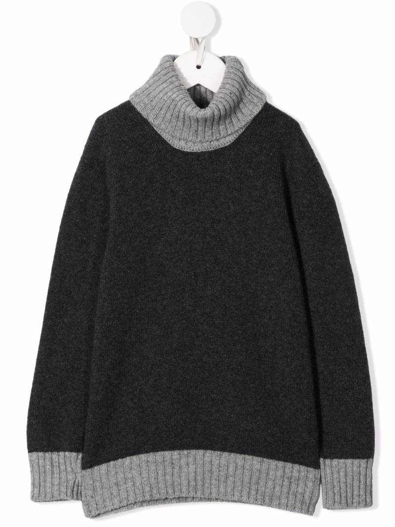 Siola two-tone knitted jumper - Grey von Siola