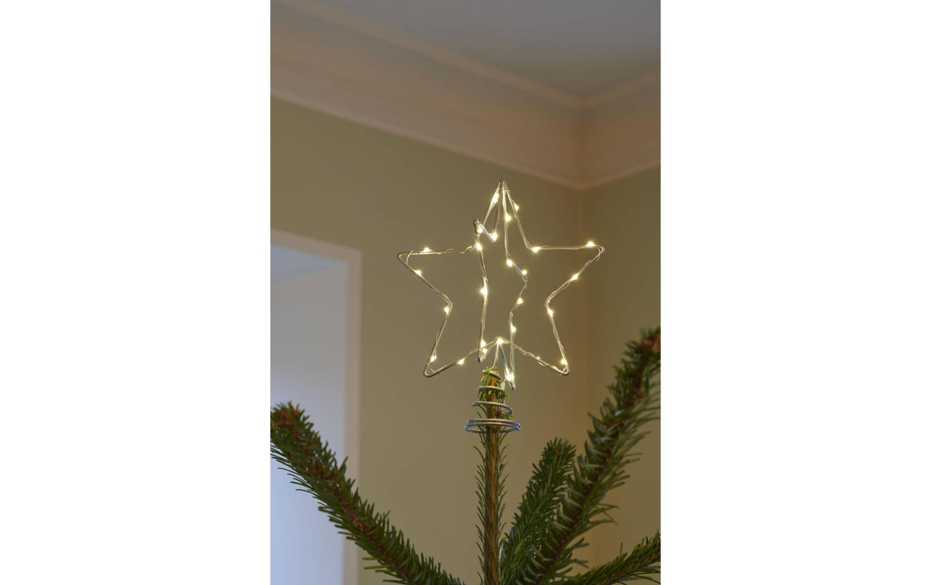 Sirius Christbaumschmuck »LED Baumspitze silberfarben«, Timerfunktion von Sirius