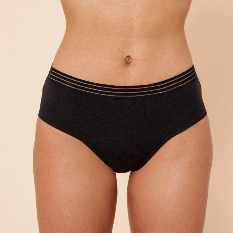 Menstruations-slip Shorty Zoé Medium Damen Schwarz Bedruckt M von Sisters Republic