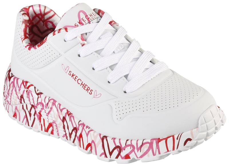 Skechers Sneaker »UNO LITE-LOVELY LUV«, Plateausneaker, Chunky Sneaker, Schnürschuh mit bedruckter Sohle von Skechers