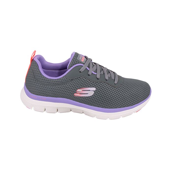 Skechers Flex Appeal 4.0 Schnürschuh für Damen anthrazit, 36 von Skechers